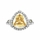 Abilene's 2.5 ct Trillion Cut Champagne CZ Engagement Ring