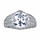 Vintage 2.5 Carat Round Cut CZ Heirloom Engagement Ring