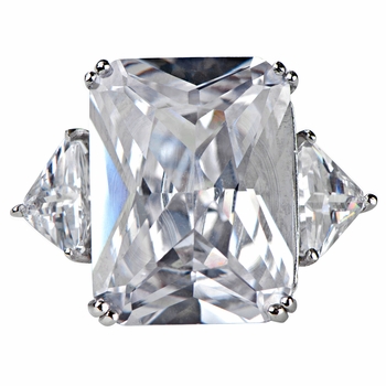 Heiress' Style Large CZ Engagement Ring