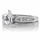 Edie's Petite Pear CZ Wedding Ring Set