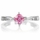 Elisa's Pink Princess Cut CZ Promise Ring