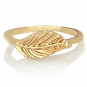 Erica's Petite Goldtone Leaf Ring