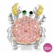 Kirby's Silvertone Crab Cocktail Ring