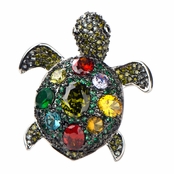 Kritty's Silvertone Turtle Cocktail Ring