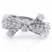 Liu's Ribbon Bow Pave CZ Ring