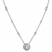 Maiulo's 2.5 CT Clear Solitaire Necklace