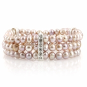 Regina's Freshwater Cultured Pearl Bracelet - Purple