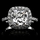 Sheera's Cushion Cut CZ Halo Engagement ring - 10mm
