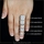 Sheera's Cushion Cut CZ Halo Engagement ring - 10mm