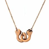 Talissa's 18in Rose Goldtone Handcuff Charm Necklace
