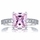 Trista's Promise Ring - Pink Princess Cut CZ