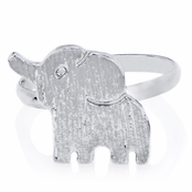 Zoey's Petite Silvertone Elephant Ring