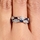 Emmalyn's Antique Style Blue CZ Eternity Ring Band