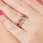 Loraine's CZ & Enamel Eternity Ring Trio - Red