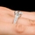 Diva 4 Carat Round Cut CZ Engagement Ring with Pave Band