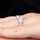 Silvertone Asscher Cut CZ Engagement Ring