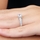 Shayla's Silvertone Asscher Cut Pink Heart CZ Engagement Ring