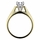 Zejna's Goldtone Engagement Ring - Round Cut CZ