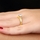 Zejna's Goldtone Engagement Ring - Round Cut CZ