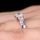 Staci's Promise Ring - Pink & Clear Princess Cut CZ
