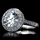 Sterling Silver Cubic Zirconia Round Cut Halo Engagement Ring