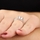 Cushion Cut CZ Engagement Ring