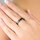 Joy's Silvertone Eternity Ring - Black CZ