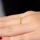 Kotien's Goldtone Eternity Ring- Canary CZ