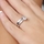 Edie's Petite Pear CZ Wedding Ring Set