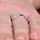 Emmalyn's Antique Style Blue CZ Eternity Ring Band