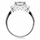 Saraya's 3 Stone Asscher Cut CZ Engagement Ring
