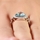 Abilene's 2.5 ct Trillion Cut Aqua CZ Engagement Ring