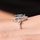 Abilene's 2.5 ct Trillion Cut Aqua CZ Engagement Ring