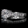 Saraya's 3 Stone Asscher Cut CZ Engagement Ring