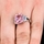 Perfectly Pink Emerald Cut CZ Engagement Ring