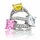 Trista's Promise Ring - Pink Princess Cut CZ